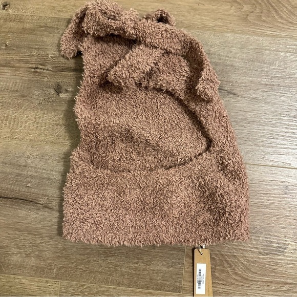 SKIMS Halter Neck Fuzzy Teddy Cropped Top Rose Clay Color Size S/M Women’s - Picture 6 of 8